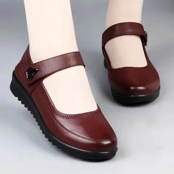 Moterų plokšti batai 2023 Pavasario minkštas padas neslystantis Seklūs moteriški laisvalaikio batai Patogūs biuro darbo pleištai Moteriški vienviečiai batai