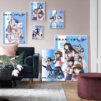 Mėlynas lašas Japonų anime meno spausdinimo plakatas Animacinis filmas Manga drobės tapyba Šiuolaikinis sienų paveikslas Otaku dekoras