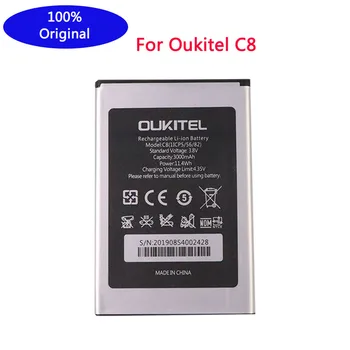 Nauja aukštos kokybės 3000 mAh baterija Oukitel C8 telefonui 5.5inch Oukitel C8 mobiliojo telefono baterija Bateria su sekimo numeriu