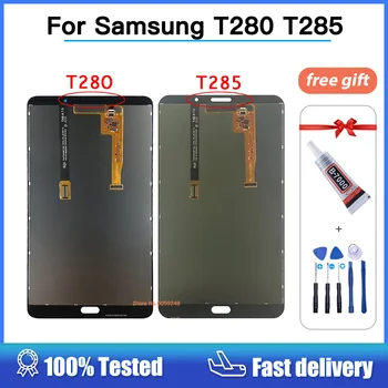 naujas 7'' skystųjų kristalų skydelis, skirtas Samsung Galaxy Tab A 7.0 2016 SM-T280 SM-T285 T280 T285 LCD ekranas su jutiklinio ekrano skaitmeninimo įrenginio surinkimu