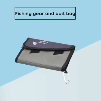 Naujas nuimamas dilimui atsparus Oksfordo audinio medžiagos masalo krepšys 6 atskiras permatomas maišas žvejybos įrankių laikymo krepšys
