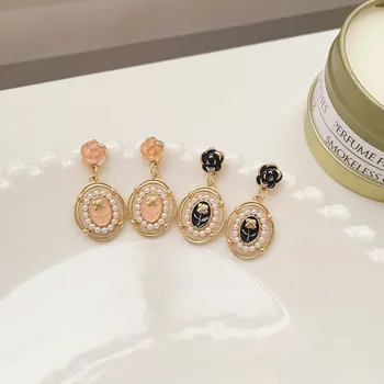 Nauji pažangūs prancūziškų perlų auskarai Saldūs romantiškos mados auskarai s925 Sidabrinės adatos festivalio dovana Nemokamas pristatymas yhpup parduotuvė