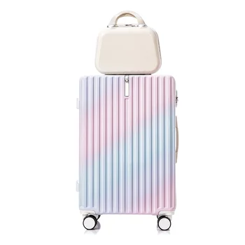 Naujos mados bagažas Madingas mažas šviežio gradiento spalvos lagaminų komplektas dėžutė moteris studentė South Password kelionės