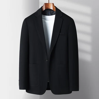 New Business Casual Men Blazer rudeniui ir žiemai, One Button, plonas, madingas ir dailus vieno kostiumo švarkas M-5XL Daily