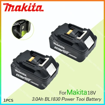 Original 18V Makita 3000mAh Ličio jonų įkraunama baterija 18v gręžtuvas Pakaitinės baterijos BL1860 BL1830 BL1850 BL1860B