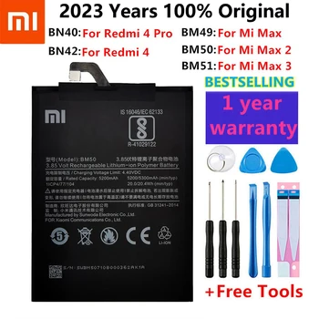 Originali baterija BN40 BN42 BM49 BM50 BM51 skirta Xiaomi Redmi 4 Pro Prime 3G RAM 32G ROM Edition Redrice 4 Redmi4 Mi Max Max2 Max3