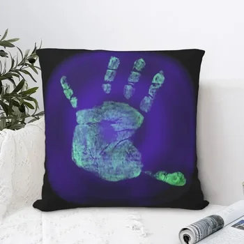 Phasmophobia Fingerprint Evidence Square Pillowcase Polyester Linen Creative Zip Decor Car Cushion Cover