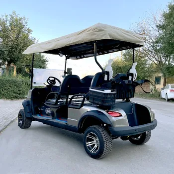 Populiarūs pramogų ir laisvalaikio klubo automobiliai 2-6 vietų benzininis golfo krepšelis pakeliamas elektrinis bekelės golfo krepšelis su baterija
