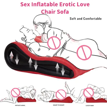 Pora suaugusiųjų žaidimas Sofa-lova Pagalvėlė su antrankiais Pripučiami sekso baldai Moterys Vyrai mėgsta laikyseną Sulankstomas Erotinis S Padas