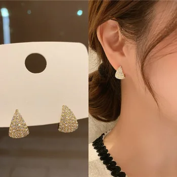 Prabangi korėjiečių mada Populiarūs cirkoniniai auskarai moterims Išskirtiniai madingi auskarai Žavesys Papuošalai Vestuvių vakarėlio dovana
