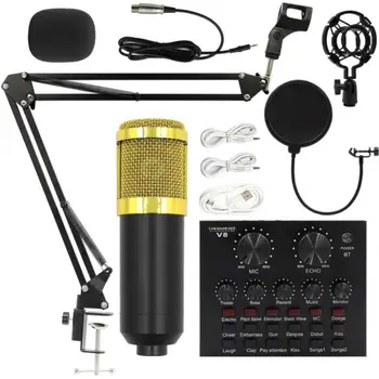 Profesionalus kondensatorius Mikrofono garso įrašymo studija Mikrofonų rinkiniai kompiuteriui KTV transliavimo žaidėjas Karaoke Microfone