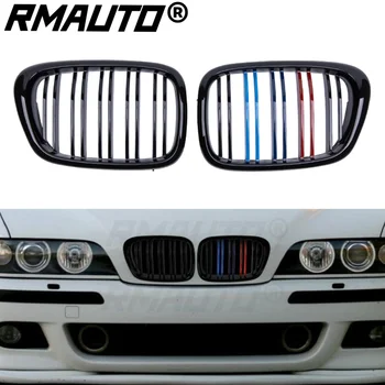 RMAUTO M stiliaus automobilio priekinis buferis Inkstų grotelės Lenktynių grotelės Blizgi juoda skirta BMW E39 5 serija 1997-2003 m. automobilio kėbulo formavimo rinkinys