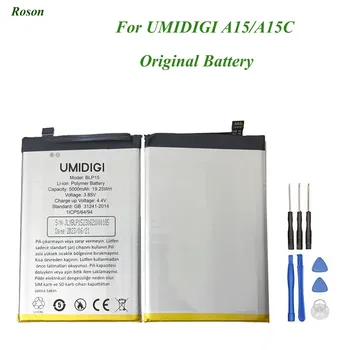 Roson skirta UMIDIGI A15 A15C baterija 5000mAh 100% originalios naujos atsarginės dalys Telefono priedai Akumuliatoriai su įrankiais