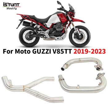 Slip For MOTO GUZZI V85 TT V85TT 2019 - 2023 Motociklas Modifikuotas priekinis vidurinis vamzdis Moto Escape Moto Connect originalus duslintuvas