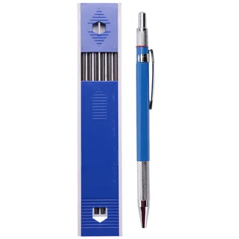 Suvirintojų pieštukas su 6vnt apvaliais papildymais, 2,0 mm mechaninis pieštuko žymeklis vamzdžių montuotojui Suvirintojo konstrukcija Medienos apdirbimas