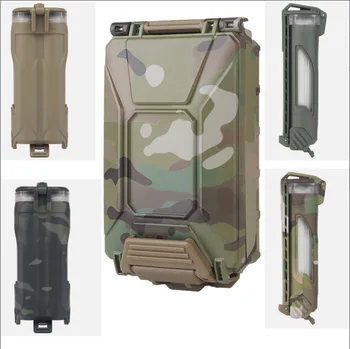 Tactical Molle Battery Storage Hunting Waterproof Box Portable for CR123/AAA/AA/18350/18650 Airsoft Hunting