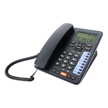 TC6400 2-line telefonas Stalinis laidinis laidinis telefonas su apšviestu LCD ekranu CallerID numerio saugykla namų biuro viešbučiams