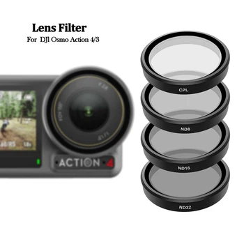 TELESIN veiksmo kameros filtrų komplektas - CPL ND8 ND16 ND32 objektyvo filtrai DJI OSMO veiksmui