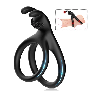 Triušio varpos žiedai Gaidžio žiedas Sekso žaislai vyrams Suaugusiems 18 Klitorio stimuliacija Atidėti ejakuliaciją Vyrų gaidžių seksožaislai Sekso parduotuvė