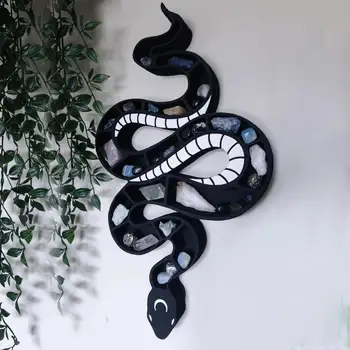 Unikalus namų dekoras Gyvatės formos sieninės daiktadėžės lentynos Moderni svetainė Pakabinama sienų apdaila Medinis vitrinos stovas Atbrailos Dovana