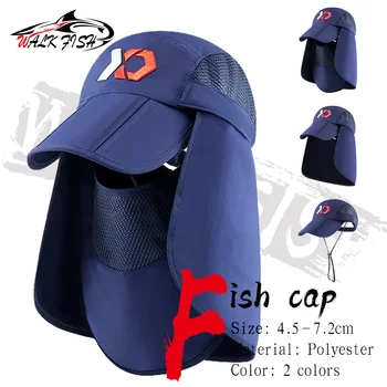 WALK FISH Unisex Fishing Hat Sun Visor Cap Hat Lauko apsauga nuo saulės su nuimamu ausies kaklo atvarto dangteliu žygių kempingo valčiai