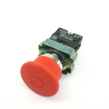 XB2BT42C 1 N/C avarinio stabdymo grybo galvutės raudonas mygtuko jungiklis 22mm