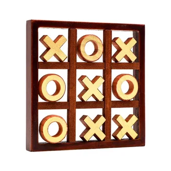 XO medinis stalo žaidimas Žaislinis laisvalaikis Tėvų ir vaikų sąveikos žaidimas Noughts And Crosses Žaidimas Medinė stalo dėlionė Lavinamieji žaislai