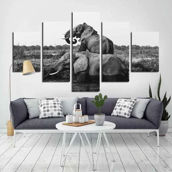 šiaurietiško stiliaus plakatas Nespalvota gyvūnų fotografija Nuotrauka Dramblio sienos iliustracijos Nuotraukos svetainės namų dekoravimui