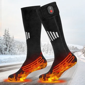 Žiemos sniego šildymo kojinės su akumuliatoriaus šildymo kojinėmis žiemos sniego šildymas slidinėjimo kojinės kojinės kojinės su šildymo funkcija patvarios